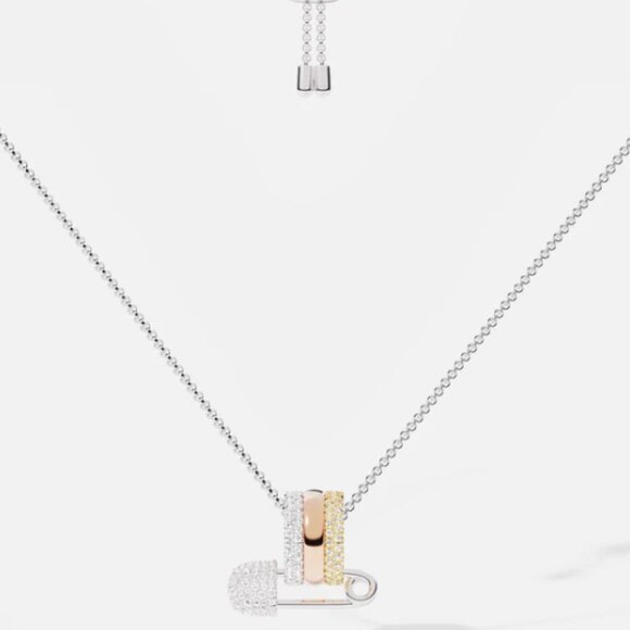 APM Monaco Multicolor Safety Pin Adjustable Necklace - Picture 1 of 5